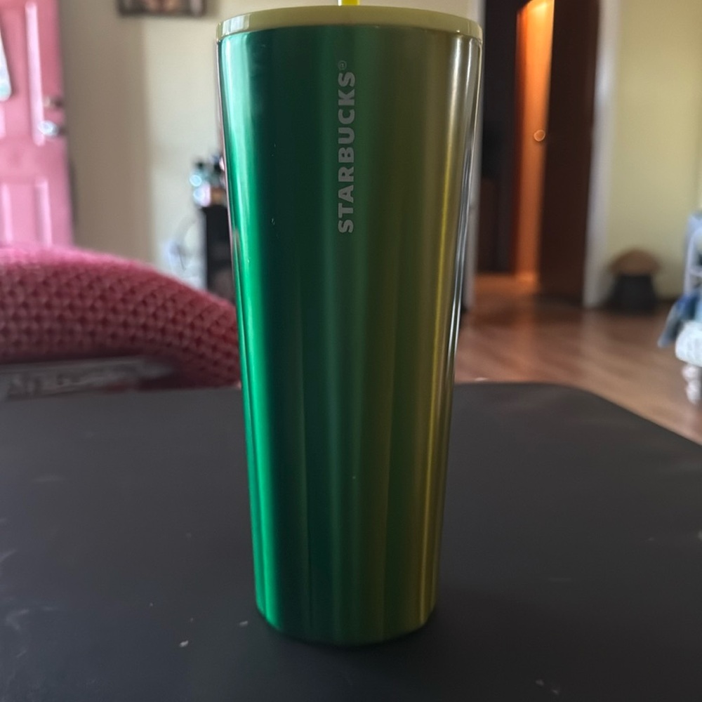 Starbucks 2 toned cup with straw